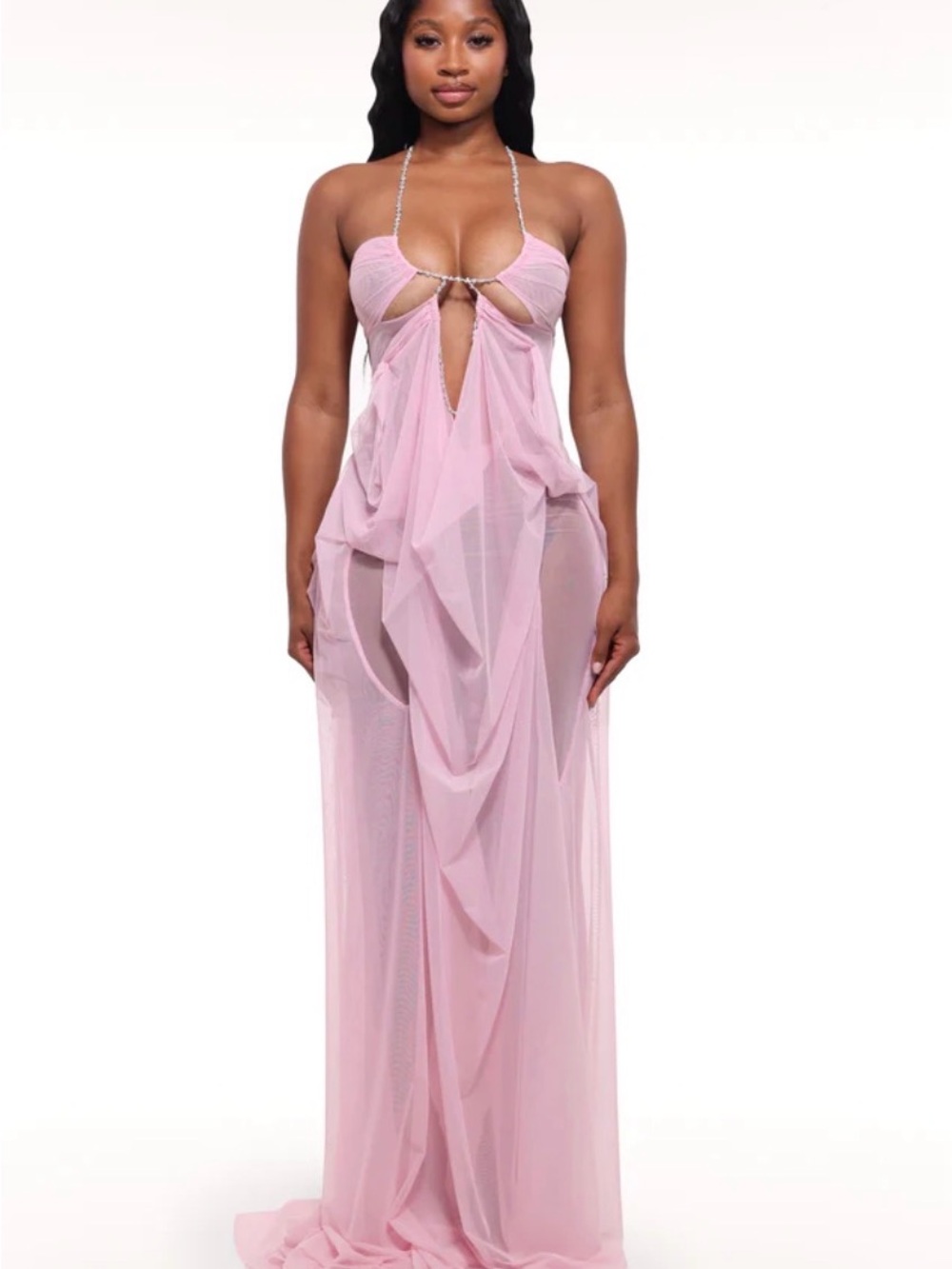 NWT & Original Packaging- ALGIST Naia Maxi Dress in Pink. Size- XS